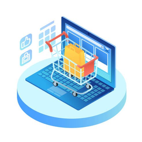 shopping-cart-over-laptop-social-commerce
